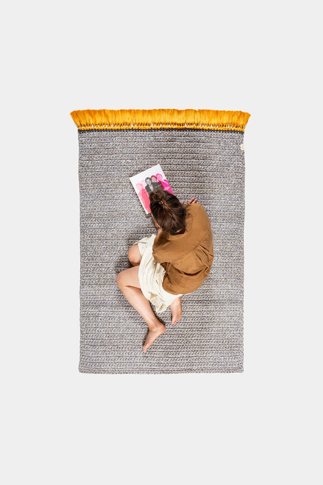 Medium Thick Rug 120X180 - Grey Sand