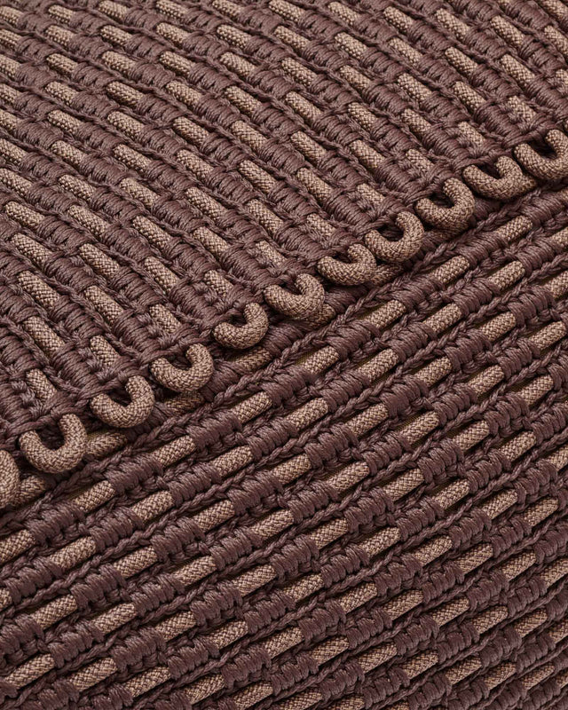 Rope Bench Pouf - Chocolate Brown