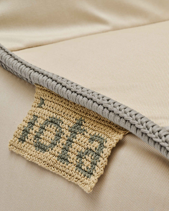 Rope Contour Chair Pouf - Pebble Grey