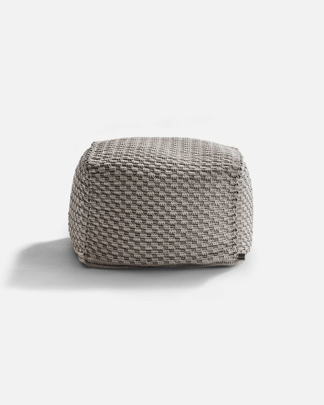 Square Rope Pouf - Pebble Grey