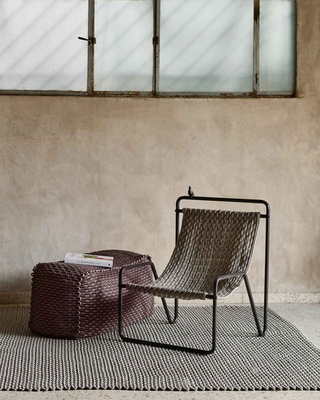 Rope Bench Pouf - Chocolate Brown