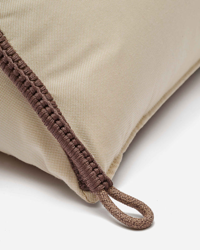 Rope Contour Triangle Pouf - Chocolate Brown