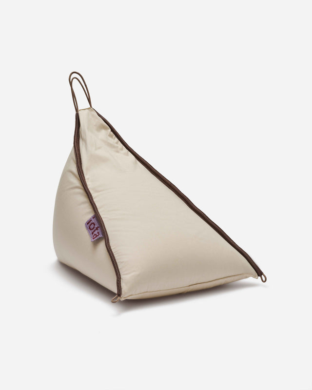 Rope Contour Triangle Pouf - Chocolate Brown