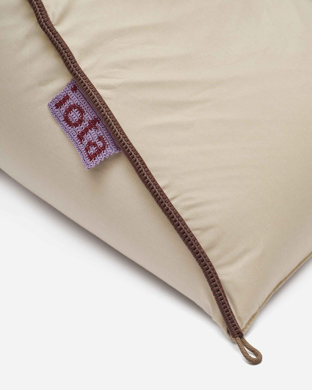 Rope Contour Triangle Pouf - Chocolate Brown