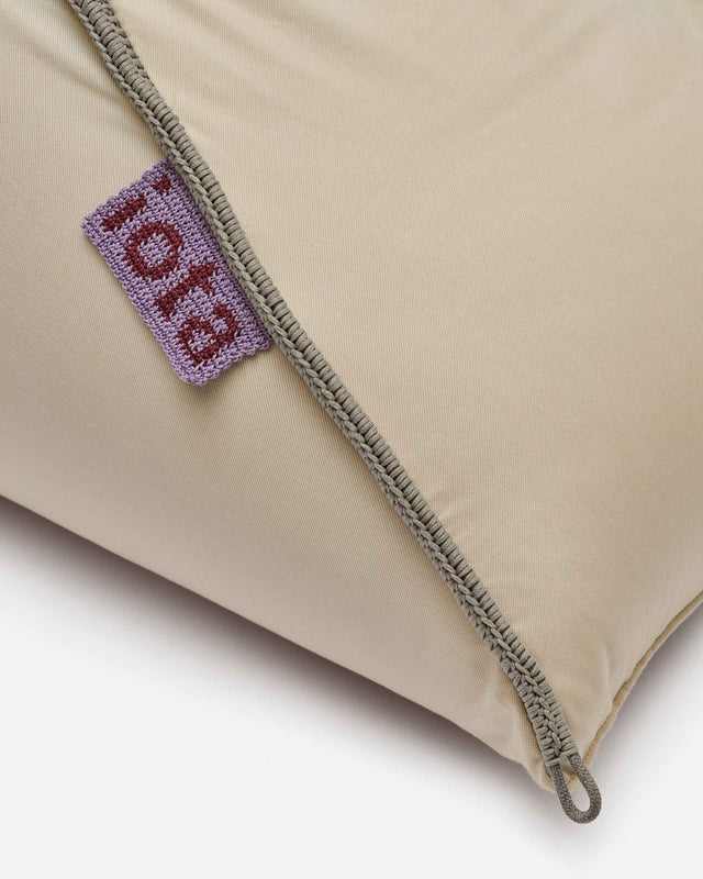 Rope Contour Triangle Pouf - Pebble Grey