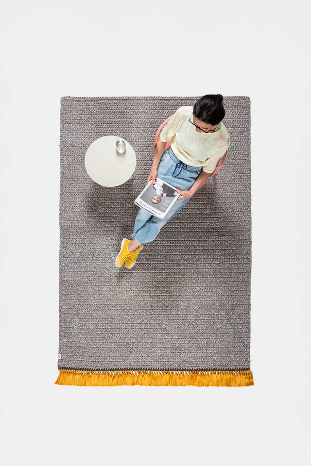 Large Thick Rug 170X240 - Grey Sand
