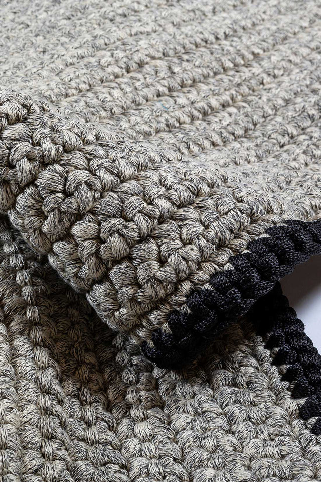 Large Thick Rug 170X240 - Sand Black