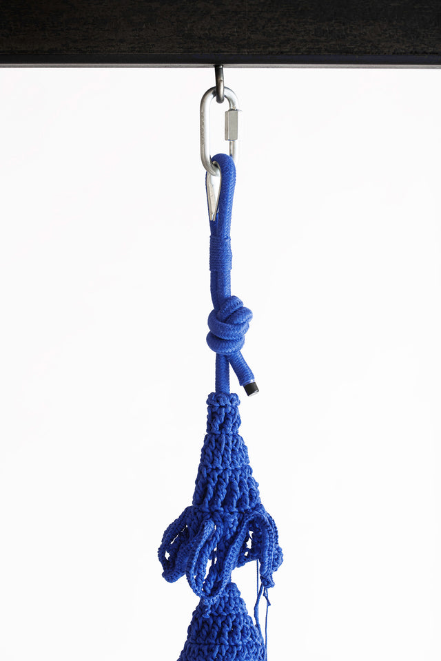 2 Arm Swing, Metal Seat - Blue